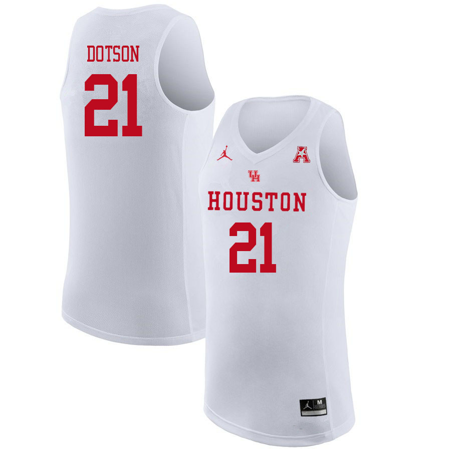 Jordan Brand Men #21 Damyean Dotson Houston Cougars College Basketball Jerseys Sale-White